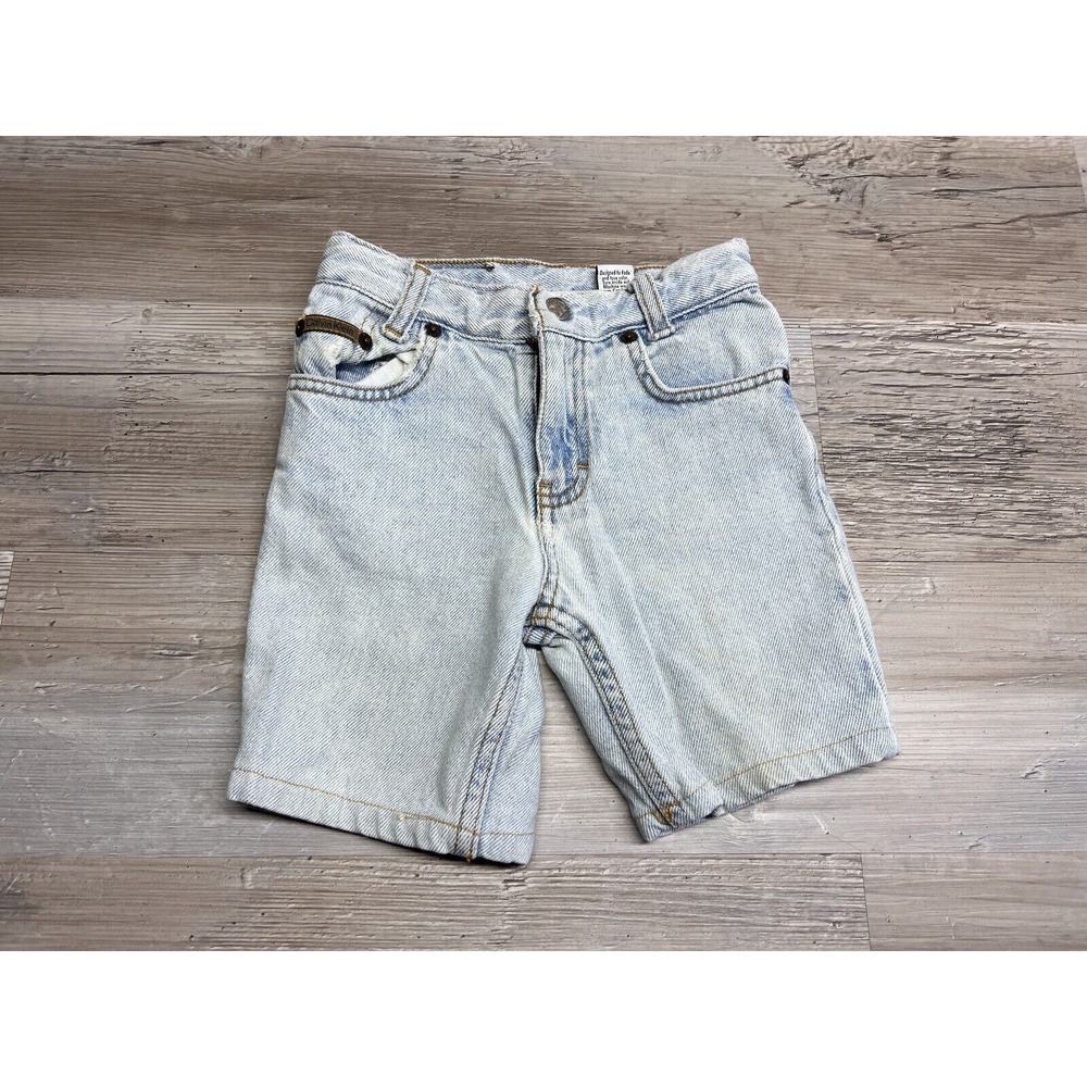 Vintage Calvin Klein Boys Youth Size 5 Denim Jean Shorts Light Wash Slim Fit